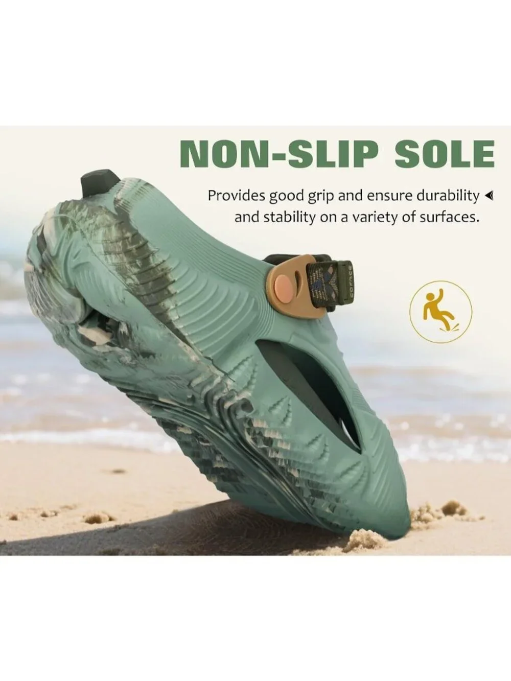 Men's Camo Green Recovery Clogs Comfortable Orthopedic Mules Thick Sandal Shoes